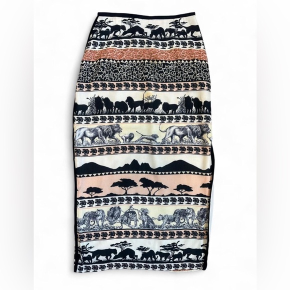Platinum by Dorothy Schoelen Animal Print Skirt - Picture 1 of 4